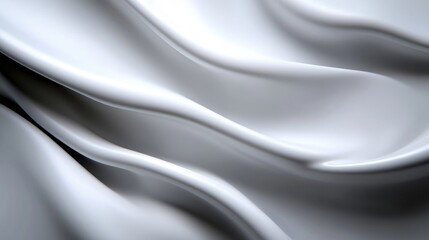 Fototapeta premium Elegant, flowing white fabric drapes