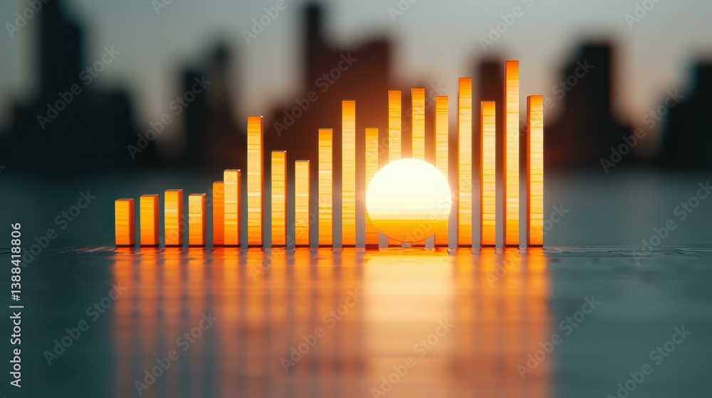 Poster vibrant music abstract visuals blend sound waves and an equalizer, creating a rhythmic and dynamic b