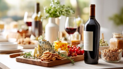 TexturesBackgrounds Wine Bottle Perspective Board Cheese