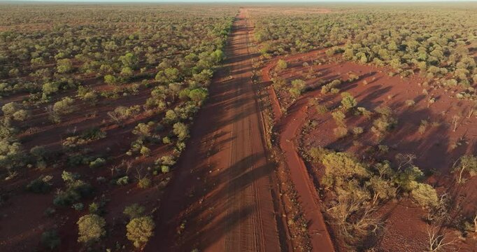 Dirt road in outback Australian Desert

