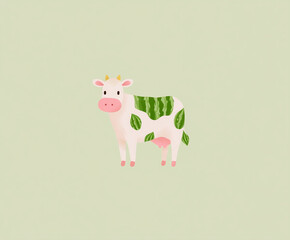 Obraz premium Cute Cow Illustration