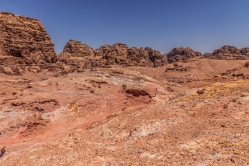 Landscape of the ancient city Petra, Jordan