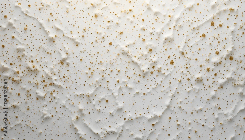 Aufkleber Elegant Shimmer Background. Gold Dots On White Texture. Festive Design With Gradient Effect. Ideal For Invitations And Decorative Projects For Celebrations. Sparkly And Ethereal Feel.
