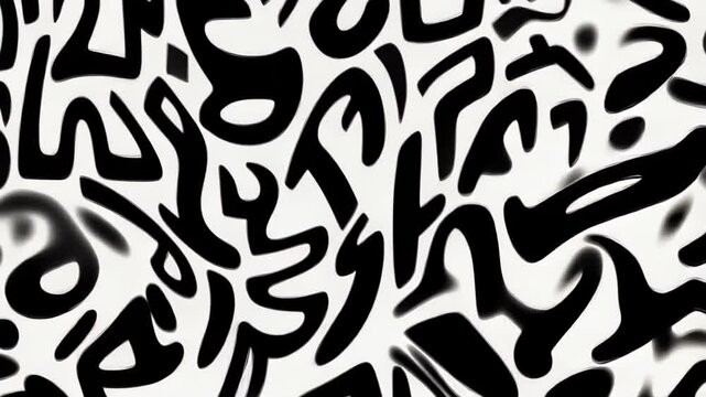 Repeat pattern of abstract line-based glyphs evokes an enigmatic, undecipherable script, Ai Generated.