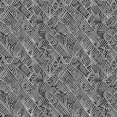 Fototapeta premium a black and white pattern with leaves