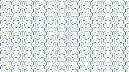 Japanese Bishamon Pattern. Traditional Japanese pattern, seamless pattern of the Bishamon turtle shell.