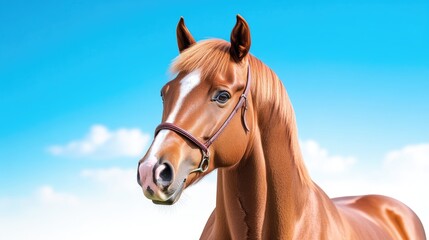 Majestic Horse Portrait Against a Clear Sky