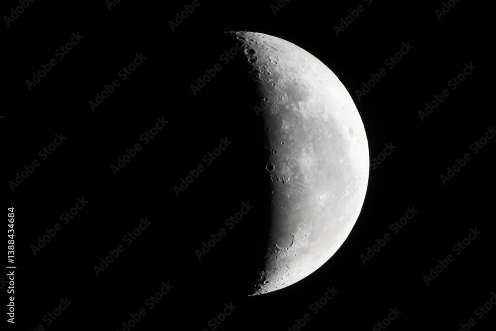 Canvas Prints waxing crescent moon as background