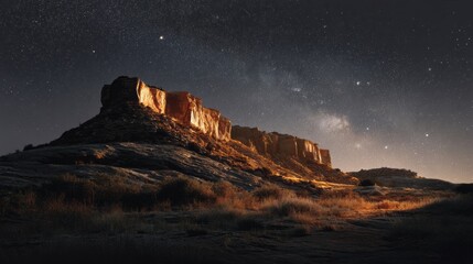 Underwater Southwest Scene Perspective Starry Mesa