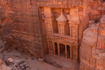 Al Khazneh temple (The Treasury) in the ancient city Petra, Jordan