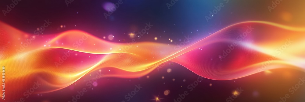 Leinwandbilder Surreal abstract background with glowing energy waves representing movement and weight loss in bright warm colors and smooth fluid forms