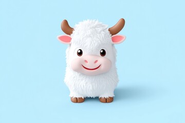 Cute cartoon yak