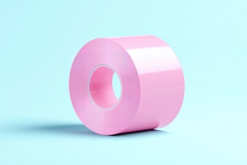 Pink adhesive tape roll