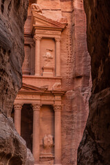 Al Khazneh temple (The Treasury) in the ancient city Petra, Jordan
