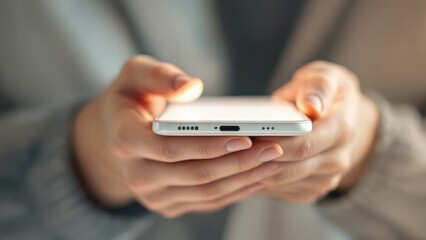 Phone in Hand Mockup with Smart Object