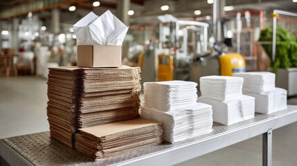Generic Packing Station Scene Tissue Stack Paper Healthy