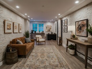 aesthetic and elegant basement