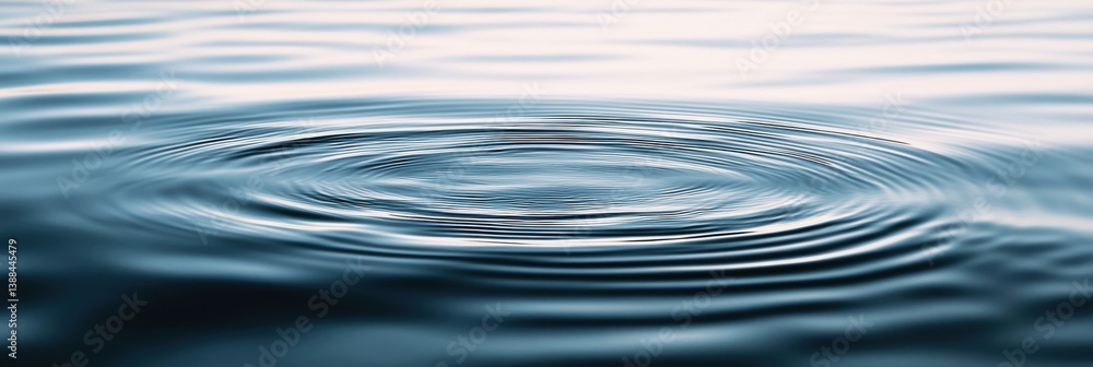 Poster soft ripples on a tranquil water surface create a serene minimalist background reflecting natural el