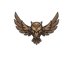 Obraz premium Owl with outstretched wings