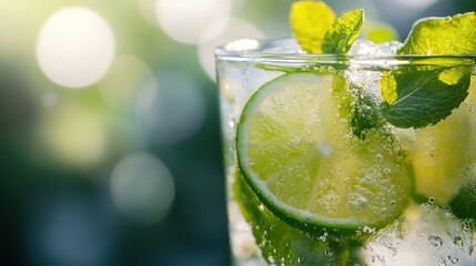 Fototapeta premium Refreshing Summer Citrus Cocktail Drink Image