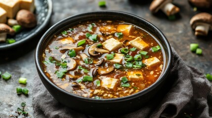 Tofu Mushroom Soup Dish