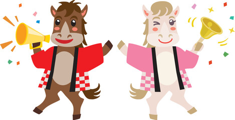 午年のセールのかわいい馬