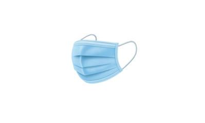 Protective face mask or medical mask. To protect coronavirus and infection. Medical mask isolated on transparent background. Realistic vector illustration