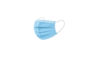 Protective face mask or medical mask. To protect coronavirus and infection. Medical mask isolated on transparent background. Realistic vector illustration