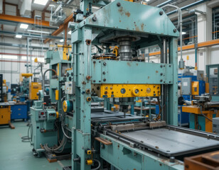 Industrial machinery in factory setting