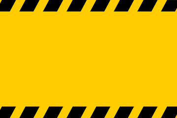 Caution sign background with empty space. Attention, stop or safety wallpaper. Danger, prohibition or forbidden theme print. Hazard, restricted or warning banner. Vector flat illustration.