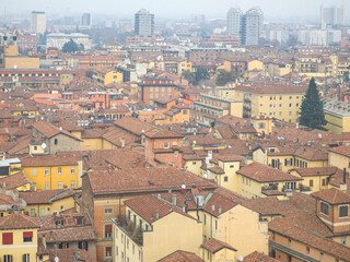 Obraz premium Panorama of Bologna city center, Italy