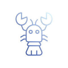 Lobster icon vector stock illustration