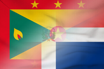 Grenada and Dominican Republic official flag transborder relations DOM GRD