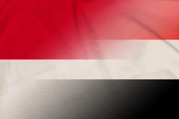 Indonesia and Yemen state flag transborder contract YEM IDN