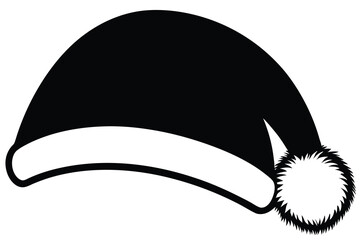 Christmas hat  vector illustration in clipart style for Christmas Day.