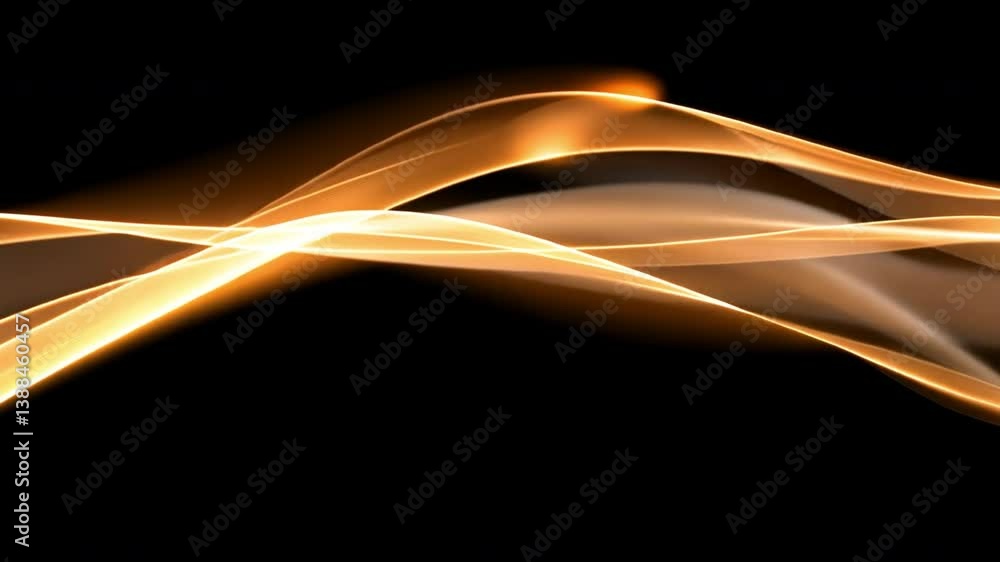 Poster abstract light waves dynamic and fluid visual effect of warm tones, movement, and energy in mesmeriz