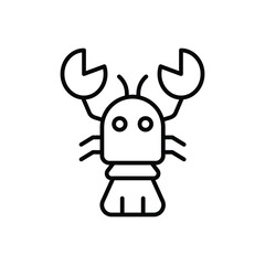Lobster icon vector stock illustration
