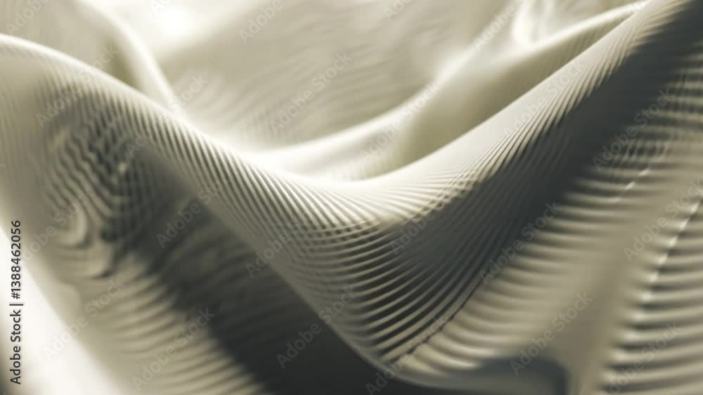Poster elegant abstract design soft fabric texture with smooth waves and light reflection in neutral colors