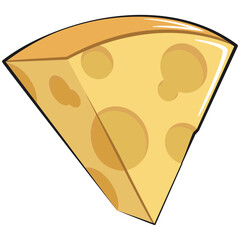 cute cheese cartoon isolated vektor illustration, work of hand drawn