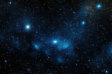 Fototapeta premium Stunning Night Sky Full of Bright Stars and Cosmic Clouds of Nebulae