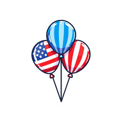 Obraz premium Patriotic Celebration Balloons with American Flag Design for Festive Events and National Holidays
