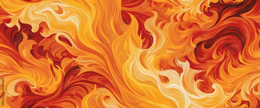 Leinwandbilder abstract flames. vivid fire dances with energetic color, warmth, and intensity. the dynamic shapes c