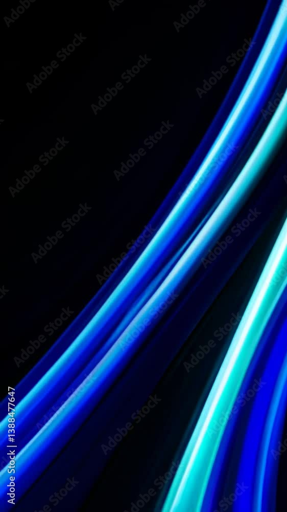 Poster colorful abstract light trails with dynamic flowing motion