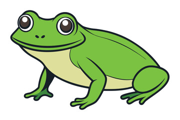 Variant style of frog silhouette vector illustration, isolated on a white background.
