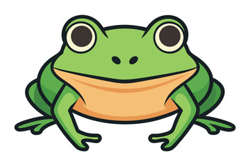 Variant style of frog silhouette vector illustration, isolated on a white background.