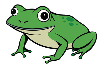Variant style of frog silhouette vector illustration, isolated on a white background.