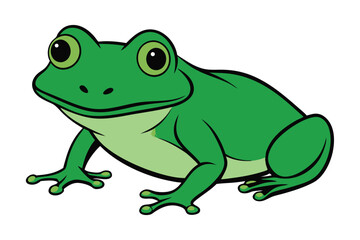Variant style of frog silhouette vector illustration, isolated on a white background.