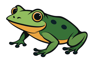 Variant style of frog silhouette vector illustration, isolated on a white background.