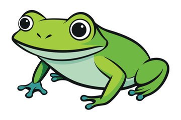 Variant style of frog silhouette vector illustration, isolated on a white background.