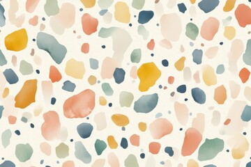 Stylish watercolor pattern with abstract spots in soft pastel tones and balanced spacing for artistic design projects